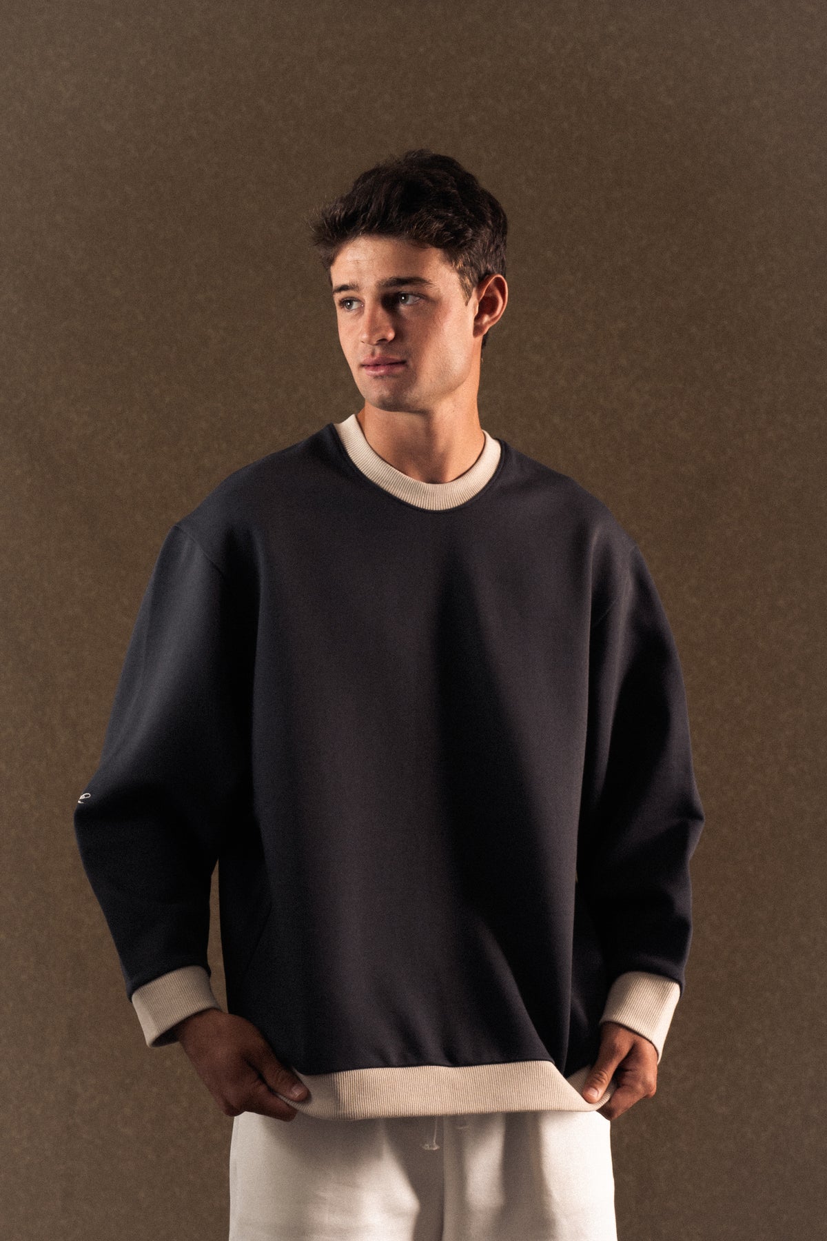 Dropped Armhole Crewneck Sweatshirt