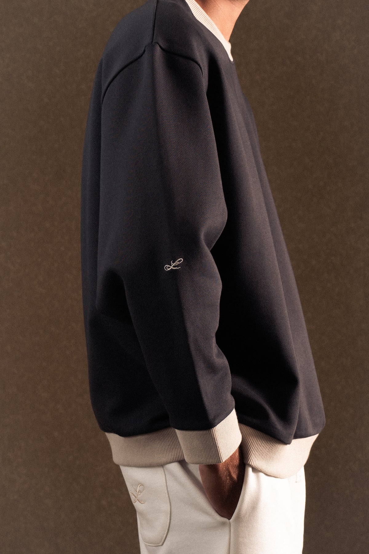 Dropped Armhole Crewneck Sweatshirt
