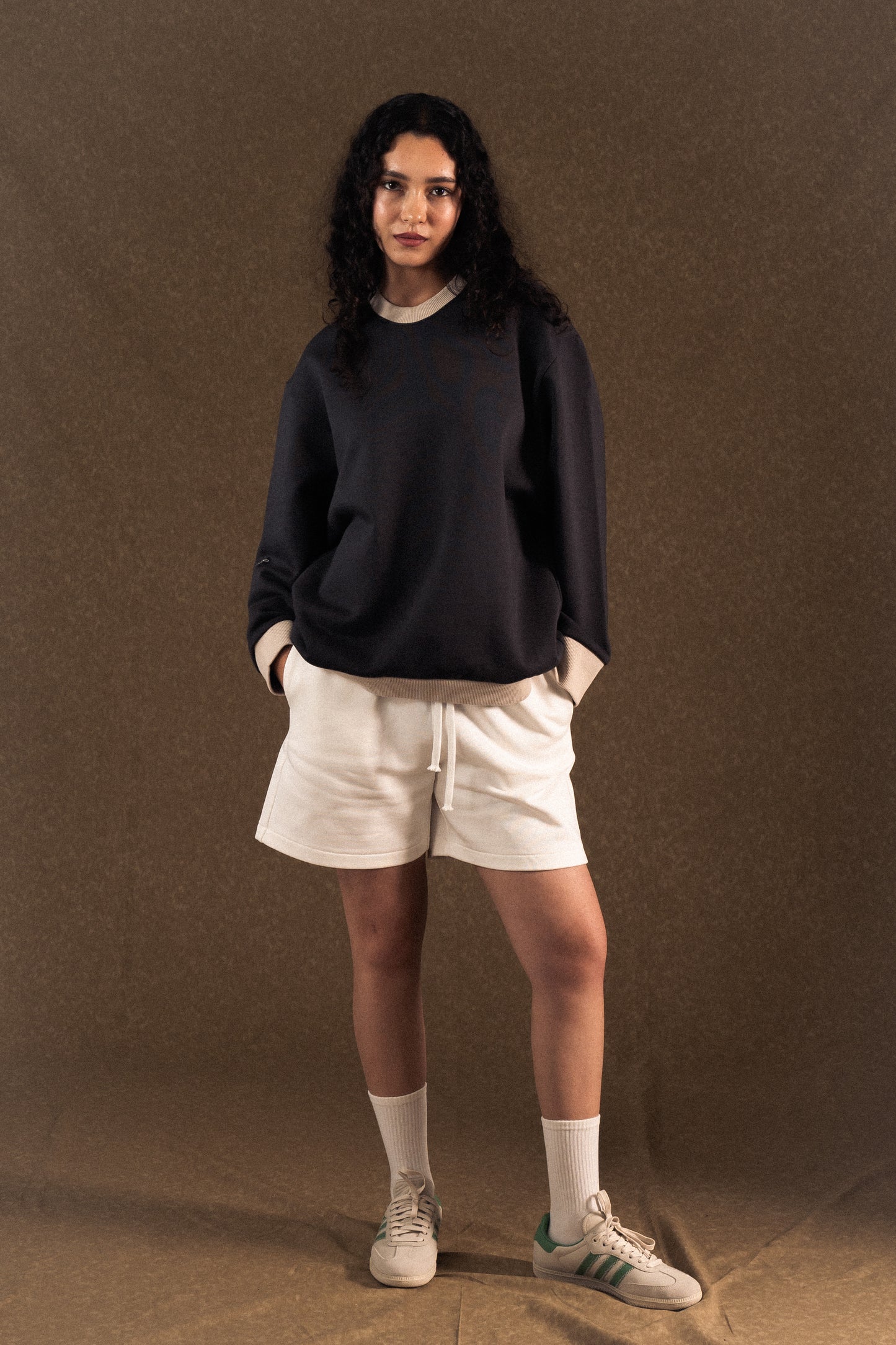 Dropped Armhole Crewneck Sweatshirt