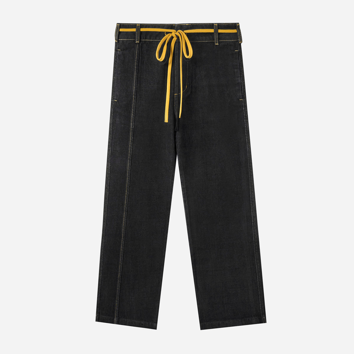 Paneled Drawstring Jeans W Fit