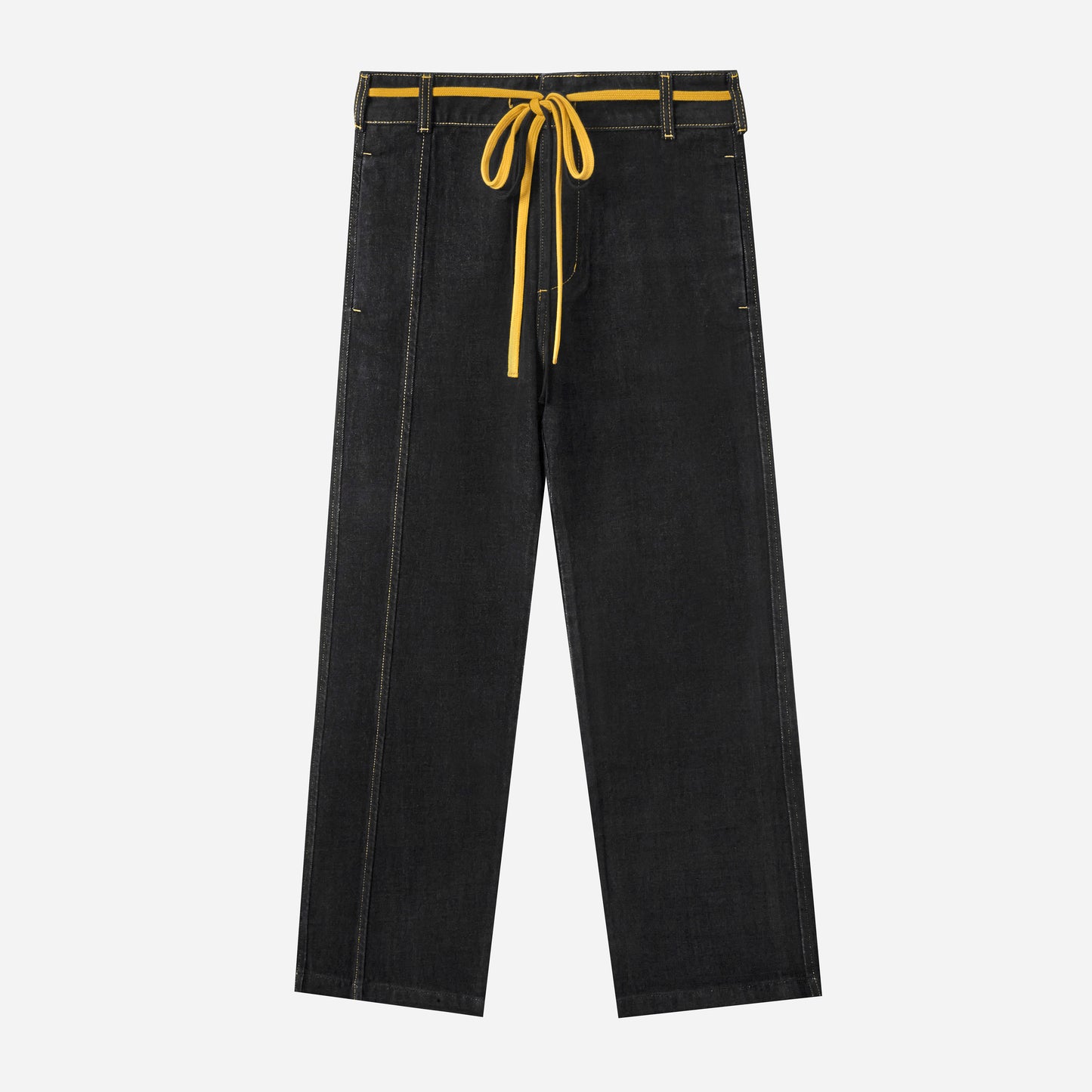 Paneled Drawstring Jeans M Fit