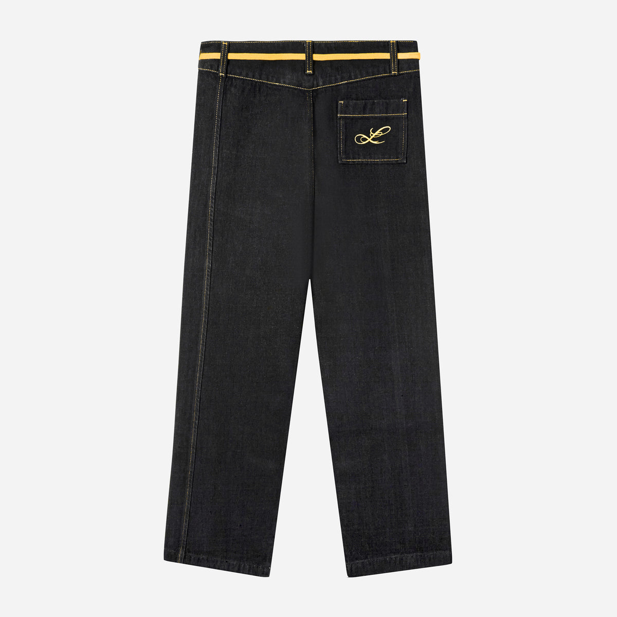Paneled Drawstring Jeans W Fit