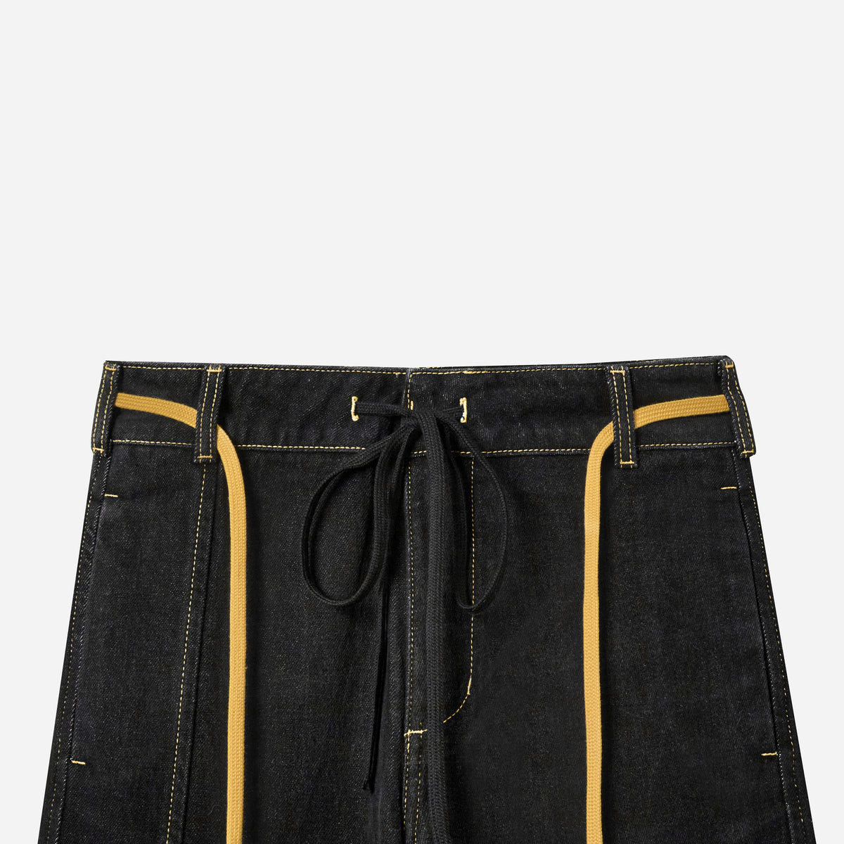 Paneled Drawstring Jeans W Fit