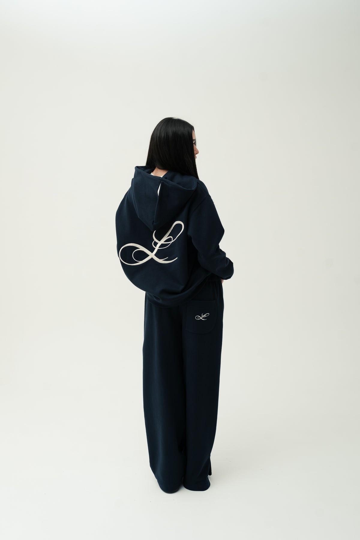 Double L Hidden Placket Hoodie