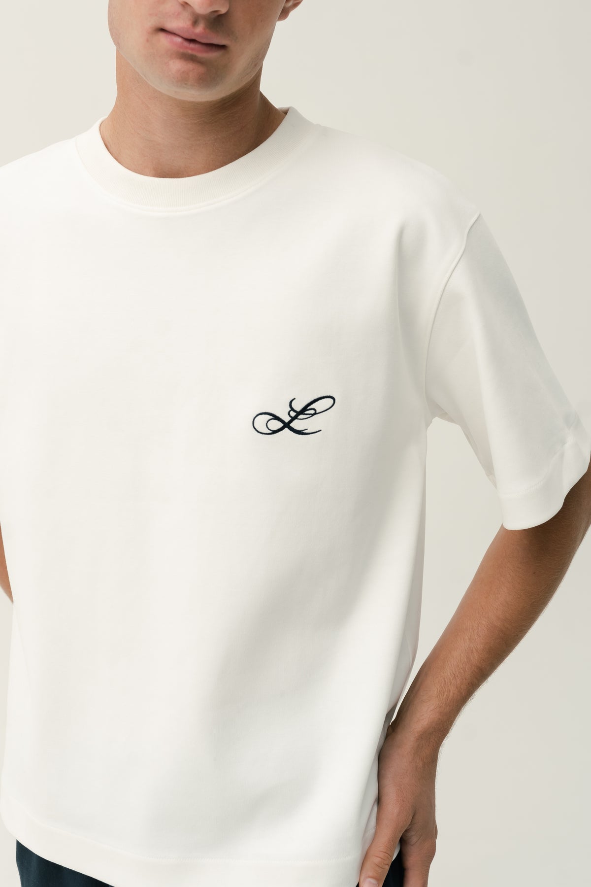 Double L Hidden Placket T-Shirt
