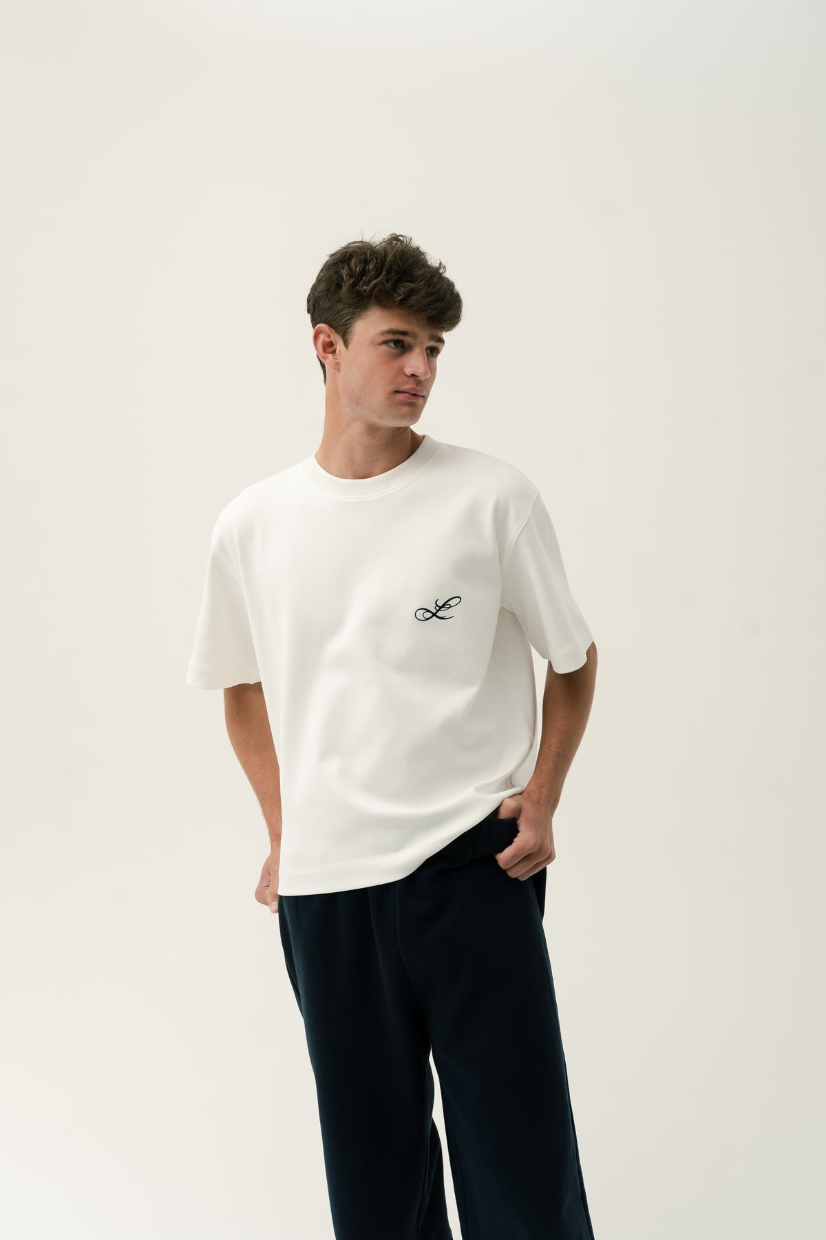 Double L Hidden Placket T-Shirt