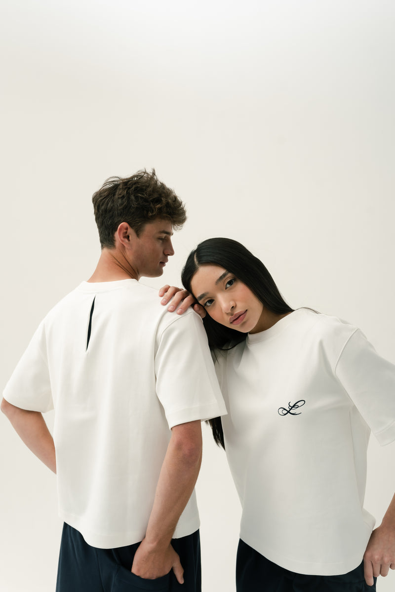 Double L Hidden Placket T-Shirt